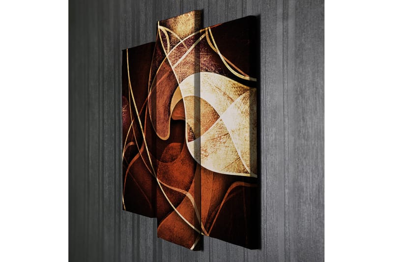 Canvasbilde Dekorativ 3 Deler - Flerfarget - Interiør - Maleri & posters - Lerretsbilder