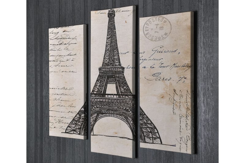 Canvasbilde Dekorativ 3 Deler - Flerfarget - Interiør - Maleri & posters - Lerretsbilder