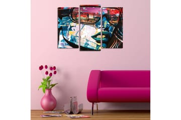 Canvasbilde Dekorativ 3 Deler - Flerfarget - Interiør - Maleri & posters - Lerretsbilder