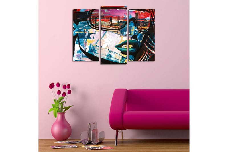 Canvasbilde Dekorativ 3 Deler - Flerfarget - Interiør - Maleri & posters - Lerretsbilder