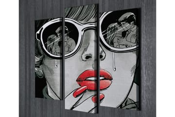 Canvasbilde Dekorativ 3 Deler - Flerfarget - Interiør - Maleri & posters - Lerretsbilder