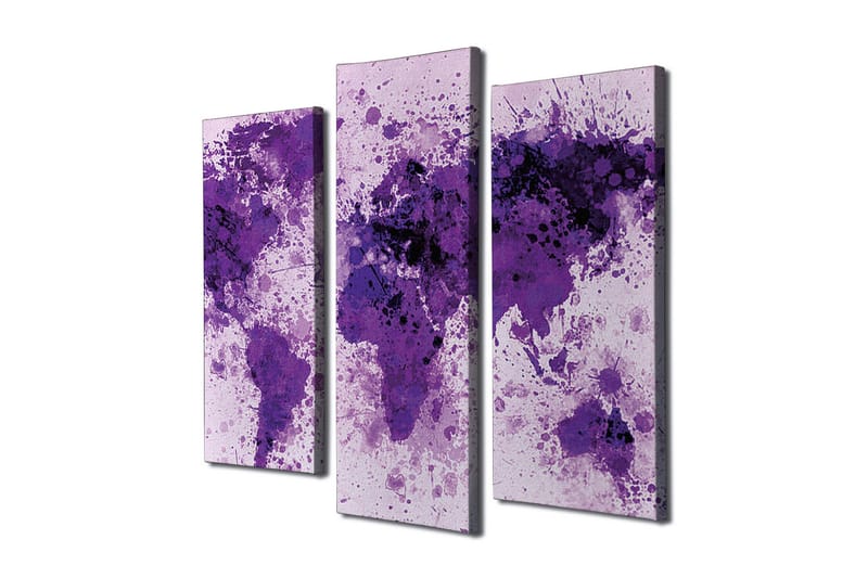 Canvasbilde Dekorativ 3 Deler - Flerfarget - Interiør - Maleri & posters - Lerretsbilder