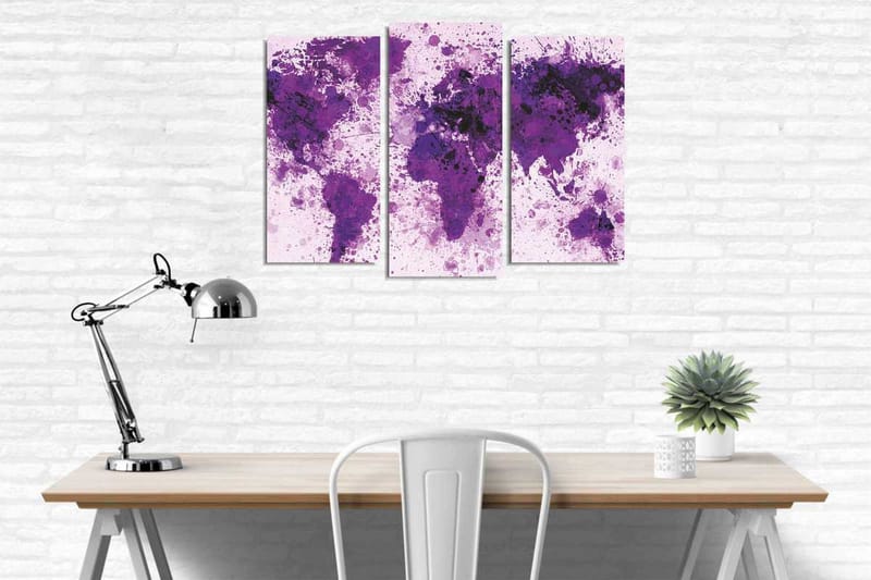 Canvasbilde Dekorativ 3 Deler - Flerfarget - Interiør - Maleri & posters - Lerretsbilder