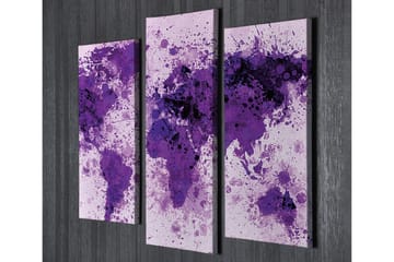 Canvasbilde Dekorativ 3 Deler - Flerfarget - Interiør - Maleri & posters - Lerretsbilder