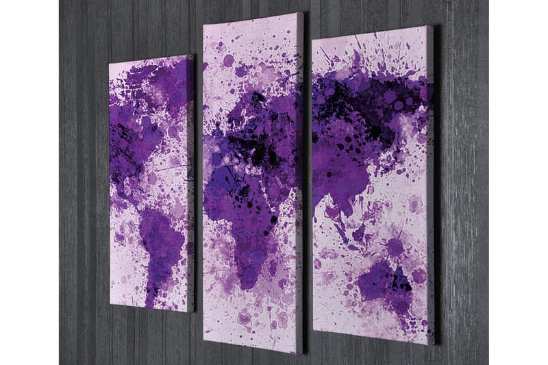 Canvasbilde Dekorativ 3 Deler - Flerfarget - Interiør - Maleri & posters - Lerretsbilder
