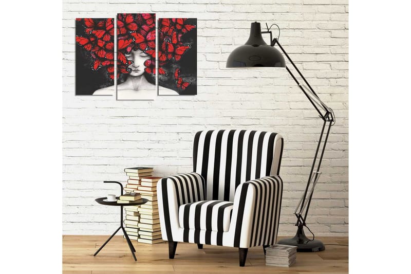 Canvasbilde Dekorativ 3 Deler - Flerfarget - Interiør - Maleri & posters - Lerretsbilder