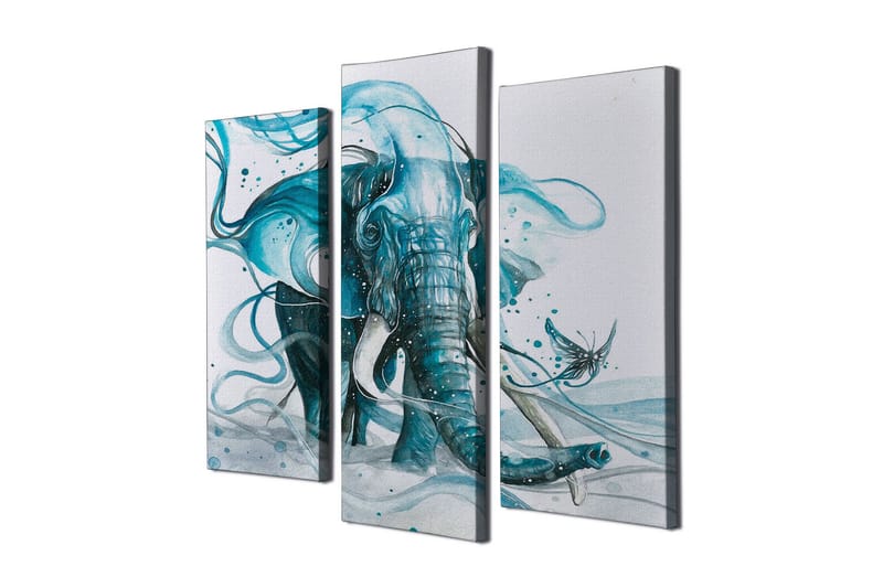 Canvasbilde Dekorativ 3 Deler - Flerfarget - Interiør - Maleri & posters - Lerretsbilder