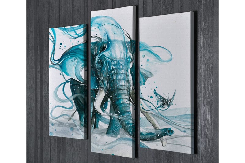 Canvasbilde Dekorativ 3 Deler - Flerfarget - Interiør - Maleri & posters - Lerretsbilder