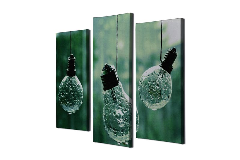 Canvasbilde Dekorativ 3 Deler - Flerfarget - Interiør - Maleri & posters - Lerretsbilder