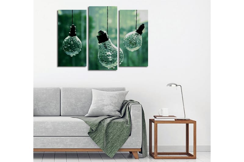 Canvasbilde Dekorativ 3 Deler - Flerfarget - Interiør - Maleri & posters - Lerretsbilder
