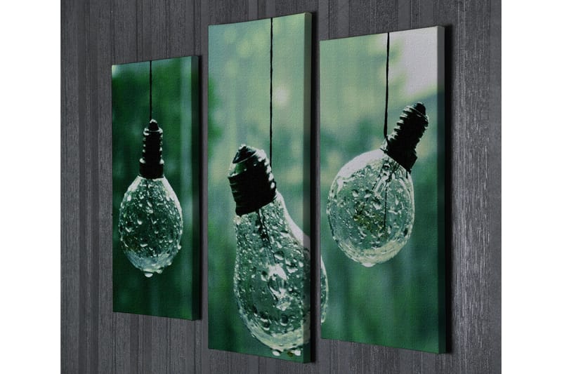 Canvasbilde Dekorativ 3 Deler - Flerfarget - Interiør - Maleri & posters - Lerretsbilder