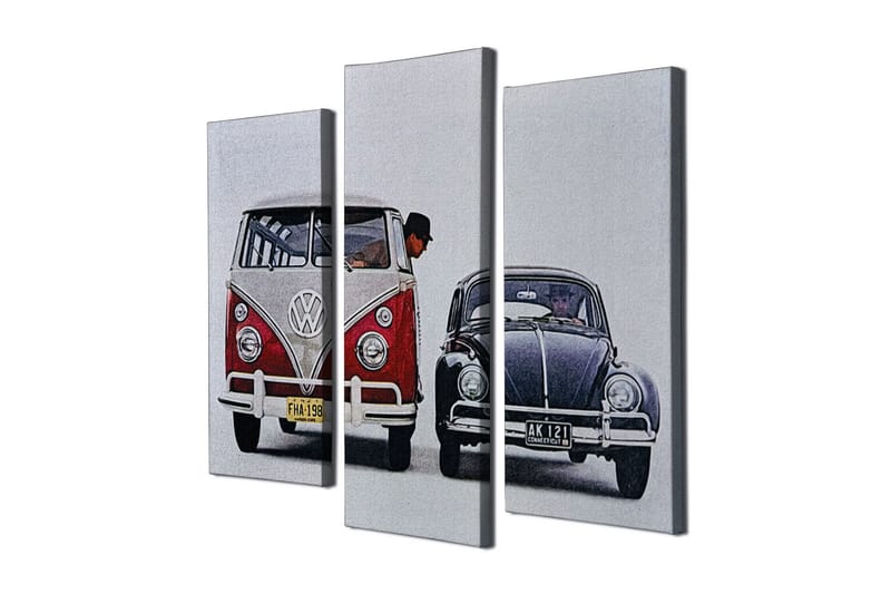 Canvasbilde Dekorativ 3 Deler - Flerfarget - Interiør - Maleri & posters - Lerretsbilder