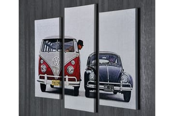 Canvasbilde Dekorativ 3 Deler - Flerfarget - Interiør - Maleri & posters - Lerretsbilder
