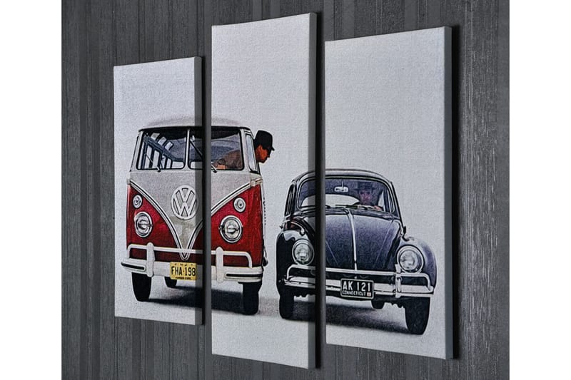 Canvasbilde Dekorativ 3 Deler - Flerfarget - Interiør - Maleri & posters - Lerretsbilder