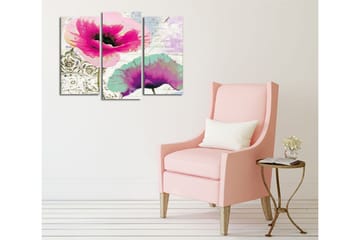 Canvasbilde Dekorativ 3 Deler - Flerfarget - Interiør - Maleri & posters - Lerretsbilder