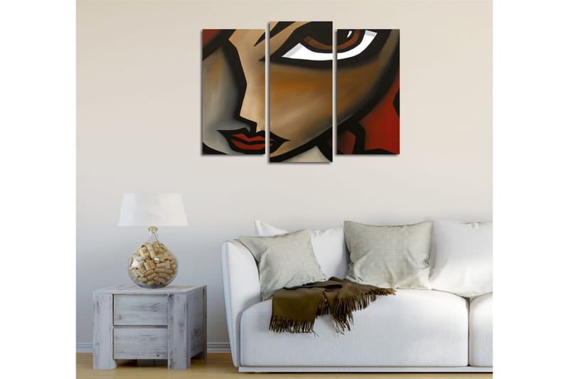 Canvasbilde Dekorativ 3 Deler - Flerfarget - Lerretsbilder