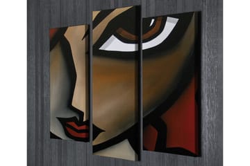 Canvasbilde Dekorativ 3 Deler - Flerfarget - Interiør - Maleri & posters - Lerretsbilder