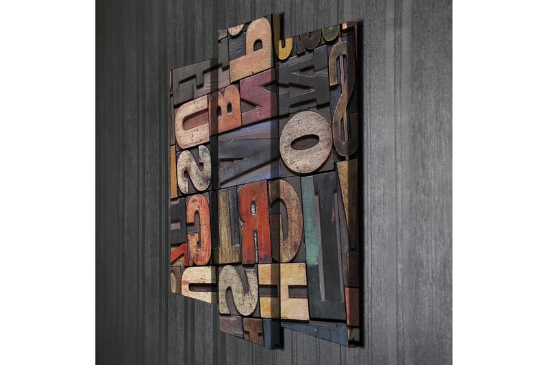 Canvasbilde Dekorativ 3 Deler - Flerfarget - Interiør - Maleri & posters - Lerretsbilder