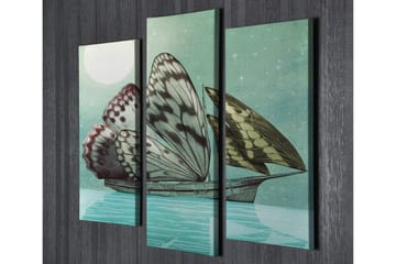Canvasbilde Dekorativ 3 Deler - Flerfarget - Interiør - Maleri & posters - Lerretsbilder