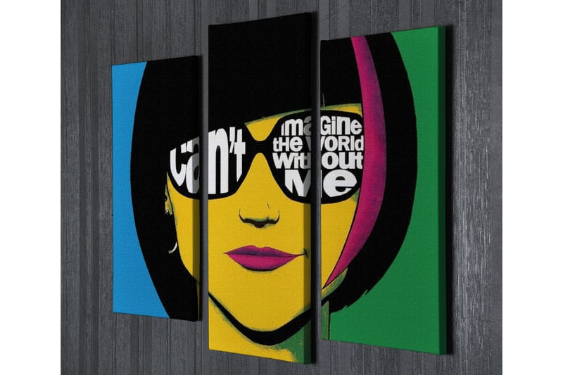 Canvasbilde Dekorativ 3 Deler - Flerfarget - Interiør - Maleri & posters - Lerretsbilder