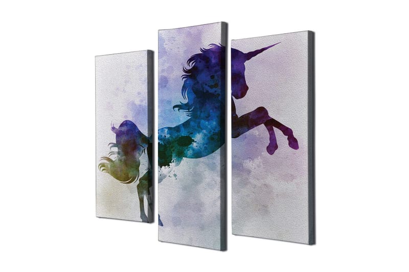 Canvasbilde Dekorativ 3 Deler - Flerfarget - Interiør - Maleri & posters - Lerretsbilder