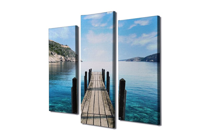 Canvasbilde Dekorativ 3 Deler - Flerfarget - Interiør - Maleri & posters - Lerretsbilder