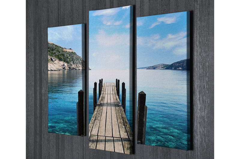 Canvasbilde Dekorativ 3 Deler - Flerfarget - Interiør - Maleri & posters - Lerretsbilder