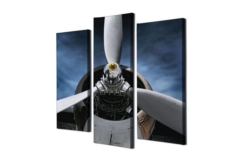 Canvasbilde Dekorativ 3 Deler - Flerfarget - Interiør - Maleri & posters - Lerretsbilder