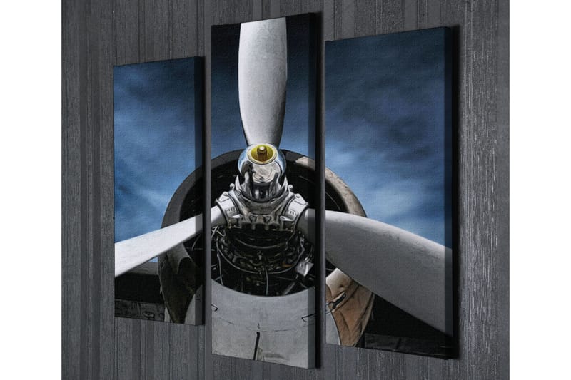 Canvasbilde Dekorativ 3 Deler - Flerfarget - Interiør - Maleri & posters - Lerretsbilder