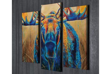 Canvasbilde Dekorativ 3 Deler - Flerfarget - Interiør - Maleri & posters - Lerretsbilder