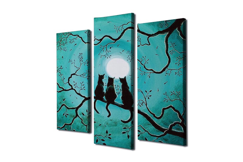 Canvasbilde Dekorativ 3 Deler - Flerfarget - Interiør - Maleri & posters - Lerretsbilder
