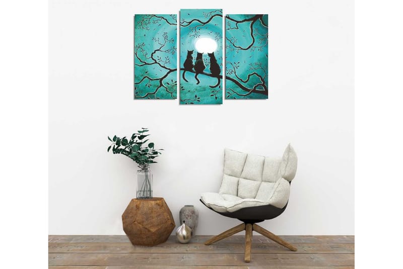 Canvasbilde Dekorativ 3 Deler - Flerfarget - Interiør - Maleri & posters - Lerretsbilder