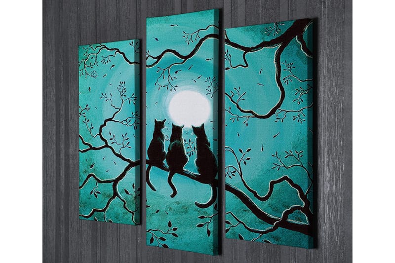 Canvasbilde Dekorativ 3 Deler - Flerfarget - Interiør - Maleri & posters - Lerretsbilder