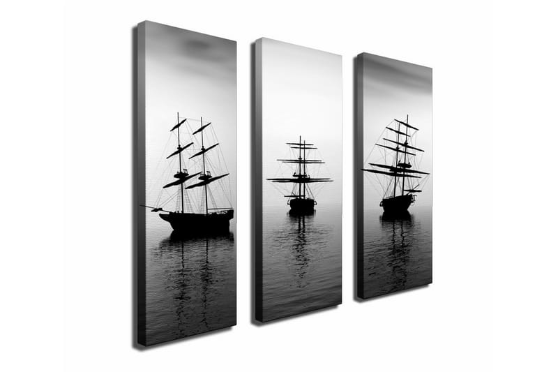 Canvasbilde Dekorativ 3 Deler - Flerfarget - Interiør - Maleri & posters - Lerretsbilder