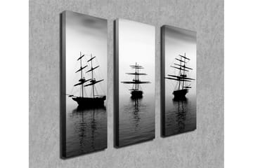Canvasbilde Dekorativ 3 Deler - Flerfarget - Interiør - Maleri & posters - Lerretsbilder