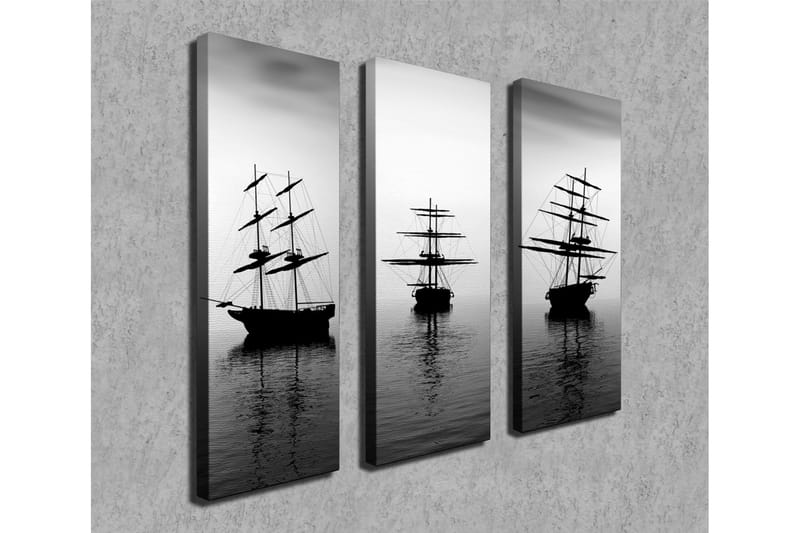 Canvasbilde Dekorativ 3 Deler - Flerfarget - Interiør - Maleri & posters - Lerretsbilder