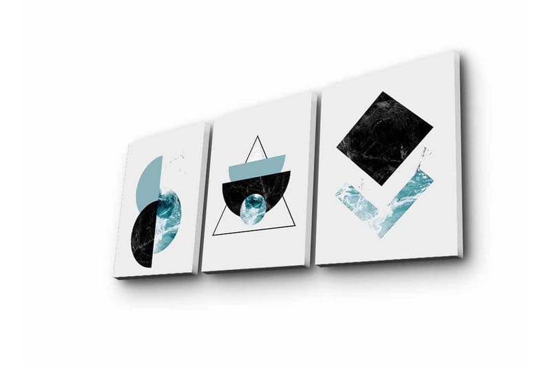 Canvasbilde Dekorativ 3 Deler - Flerfarget - Interiør - Maleri & posters - Lerretsbilder