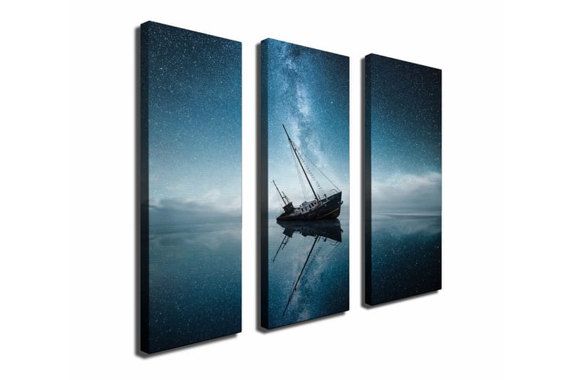 Canvasbilde Dekorativ 3 Deler - Flerfarget - Interiør - Maleri & posters - Lerretsbilder