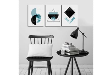 Canvasbilde Dekorativ 3 Deler - Flerfarget - Interiør - Maleri & posters - Lerretsbilder