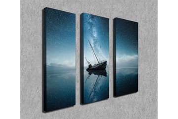 Canvasbilde Dekorativ 3 Deler - Flerfarget - Interiør - Maleri & posters - Lerretsbilder