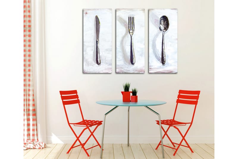 Canvasbilde Dekorativ 3 Deler - Flerfarget - Interiør - Maleri & posters - Lerretsbilder