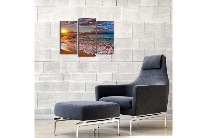 Canvasbilde Dekorativ 3 Deler - Flerfarget - Interiør - Maleri & posters - Lerretsbilder
