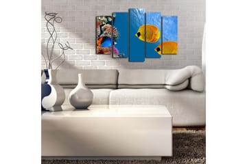Canvasbilde Dekorativ 5 Deler - Flerfarget - Interiør - Maleri & posters - Lerretsbilder