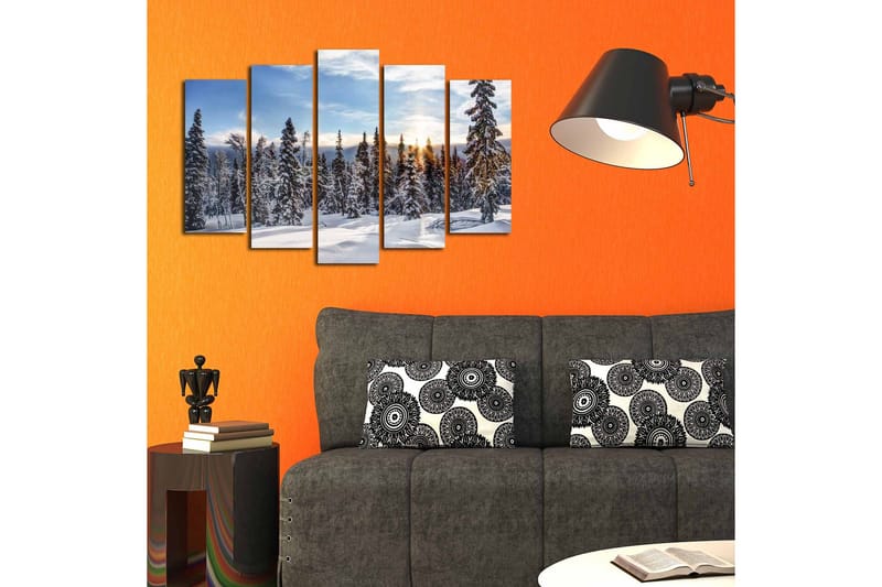 Canvasbilde Dekorativ 5 Deler - Flerfarget - Interiør - Maleri & posters - Lerretsbilder