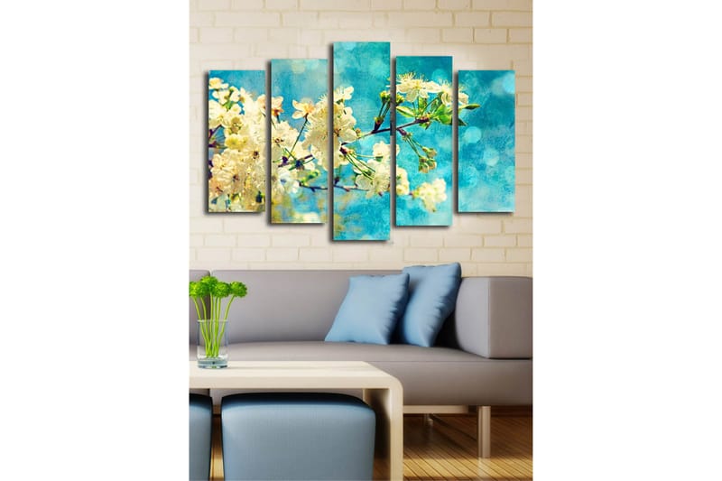 Canvasbilde Dekorativ 5 Deler - Flerfarget - Interiør - Maleri & posters - Lerretsbilder