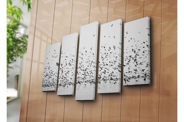 Canvasbilde Dekorativ 5 Deler - Flerfarget - Interiør - Maleri & posters - Lerretsbilder