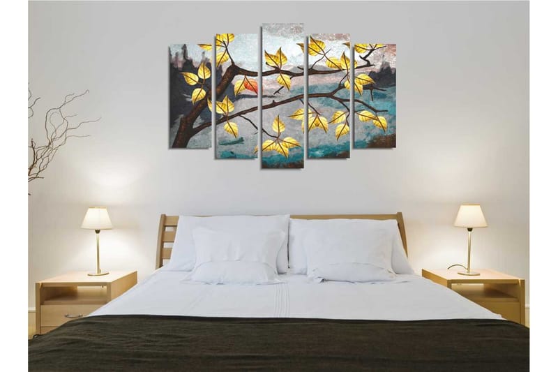 Canvasbilde Dekorativ 5 Deler - Flerfarget - Interiør - Maleri & posters - Lerretsbilder
