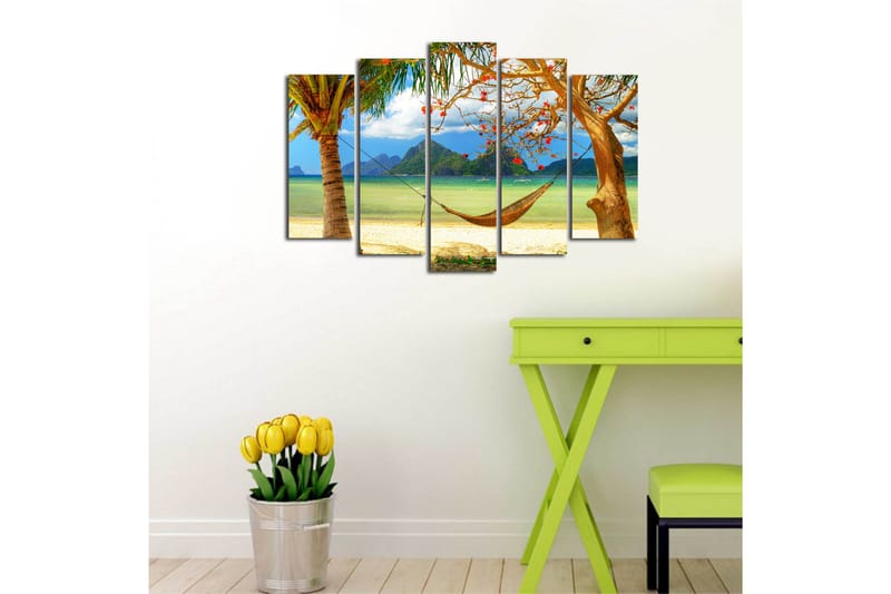 Canvasbilde Dekorativ 5 Deler - Flerfarget - Interiør - Maleri & posters - Lerretsbilder