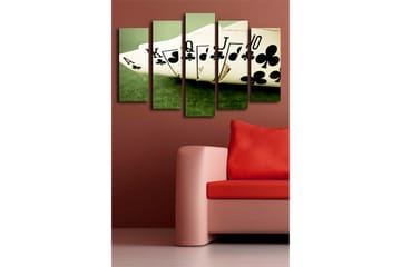 Canvasbilde Dekorativ 5 Deler - Flerfarget - Interiør - Maleri & posters - Lerretsbilder