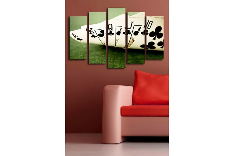 Canvasbilde Dekorativ 5 Deler - Flerfarget - Interiør - Maleri & posters - Lerretsbilder